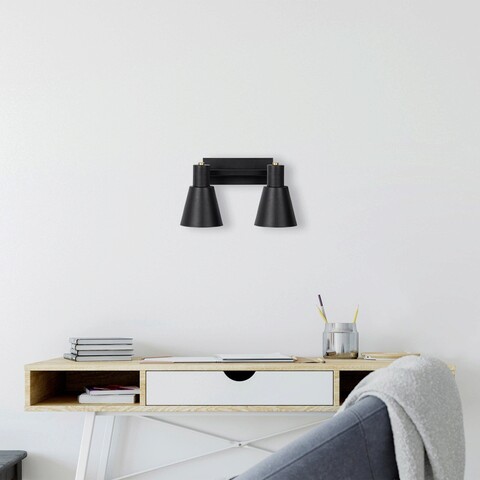 Aplica de perete, Fulgor, 942FLG2194, Metal, Negru