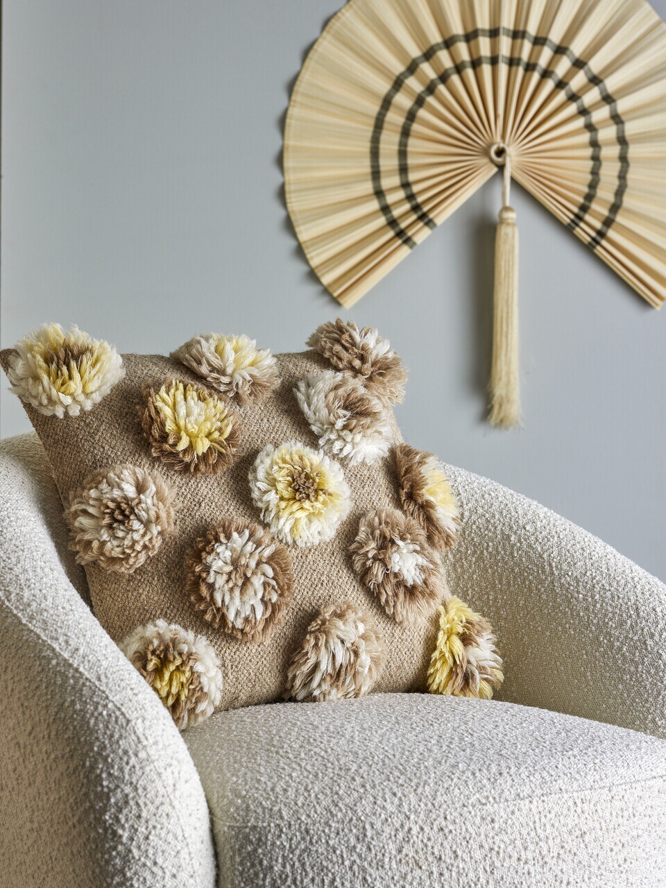 Decoratiune de perete, Bloomingville, Jaime, 75x70 cm, bambus, natural - imagine 2