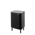 Cos de rufe, Brabantia, Bo Small, 12 L, 23x29.5x45.5 cm, otel, negru mat