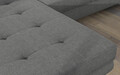 Coltar extensibil stanga 4 locuri ELTAP, Armd-26, Armando, 289x203x85 cm, lemn/poliester, gri/verde