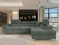 Coltar extensibil dreapta 4 locuri ELTAP, RT-100TOU, Eridano, 275x202x88 cm, lemn/poliester, verde inchis