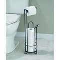 Suport pentru hartie igienica Classico, iDesign, Ø16.5x60.5 cm, otel, negru mat