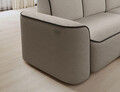 Coltar dreapta 4 locuri ELTAP, Ume, 287x190x88 cm, lemn/poliester, bej/maro inchis