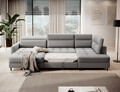 Coltar extensibil stanga 4 locuri ELTAP, LT-03MAN, Berrto, 306x165x100 cm, lemn/poliester, gri inchis