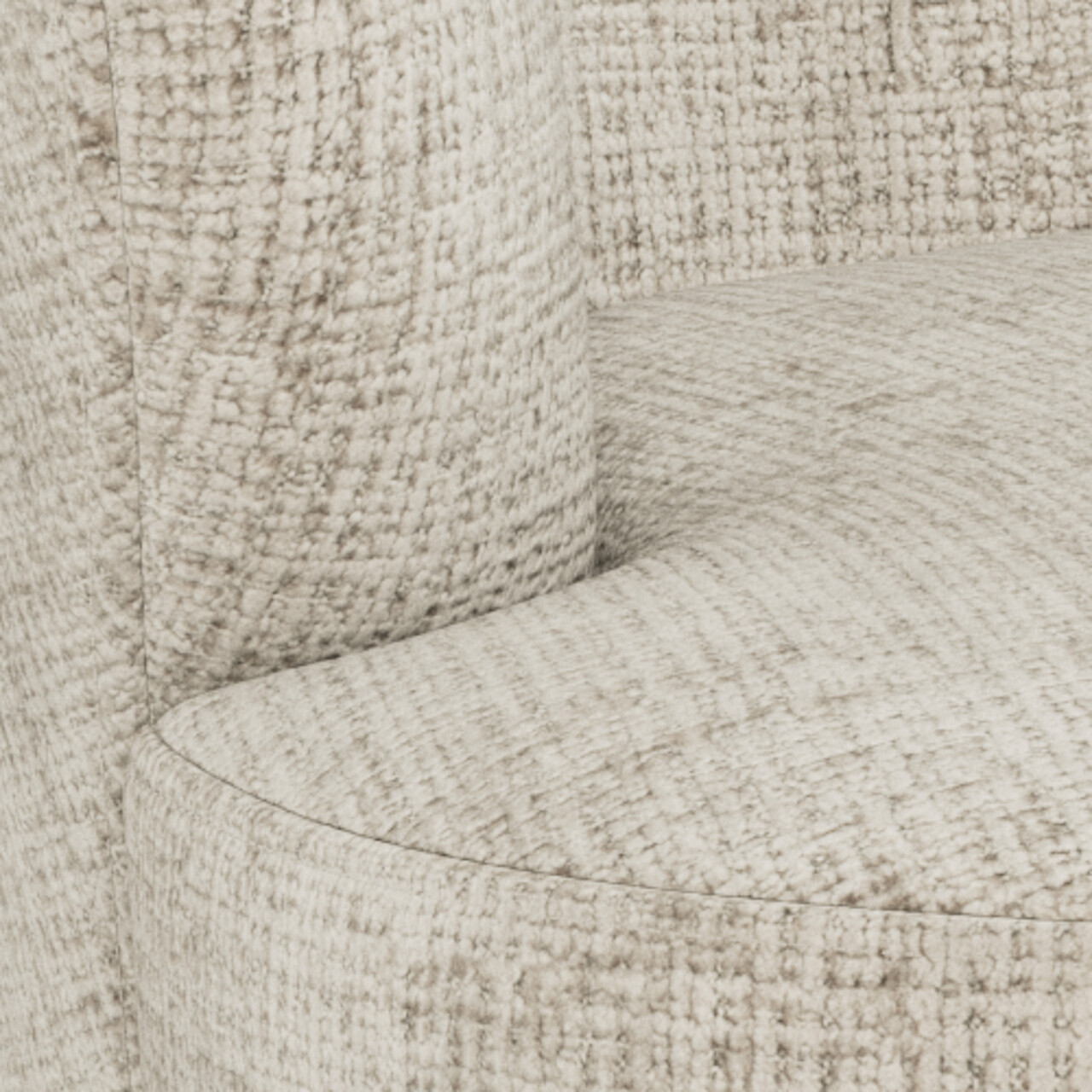 Fotoliu Darlene, Actona, 77.5x78x78 cm, tesatura Chenille/lemn de cauciuc, bej - view 7