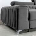 Coltar extensibil dreapta 3 locuri ELTAP, RT-04NU, Grayson, 278x205x92 cm, lemn/poliester, gri