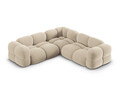 Coltar simetric 4 locuri, Loretto, Cosmopolitan Design, 250x250x68 cm, catifea, bej deschis