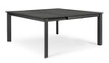 Masa extensibila pentru gradina/terasa Konnor, Bizzotto, 160 x 110/160 x 77.5 cm, aluminiu, gri carbune