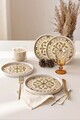 Set farfurii pentru desert, Hermia, 275KRM2608, Dimensiune: 21 cm (4 bucăți), Crem