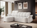 Coltar extensibil stanga 3 locuri ELTAP, Beneth, 301x185x115 cm, lemn/poliester, alb