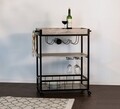 Carucior pentru bucatarie, Wenko, Rustico, 80 x 89.5 x 40 cm, metal/mdf, negru/gri