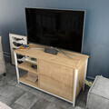 Comoda TV, Retricy, Muskegon, 89.6x35.3x50.8 cm, PAL, Stejar alb