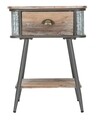 Noptiera Bronxs, Mauro Ferretti, 47.5x36.5x63.5 cm, fier, negru/gri