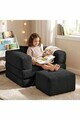 Canapea extensibilă pentru copii, Atelier del Sofa, 326NYR1104, Negru