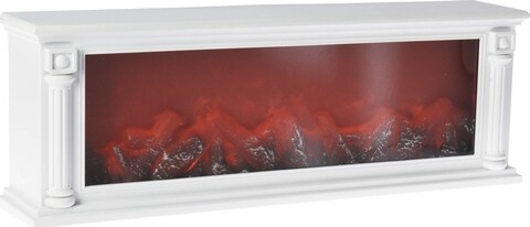 Decoratiune luminoasa fireplace, 63x12x22 cm, polipropilena