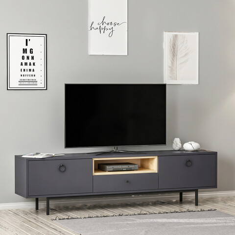 Comoda TV, Inarch, Naturel, Antracit Inarch