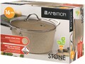 Oala cu capac Stone, Ambition, 16 cm, 1.3 L, aluminiu forjat, invelis stone effect