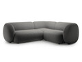 Coltar dreapta 4 locuri, Kate, Micadoni, 252x220x76 cm, catifea, gri inchis