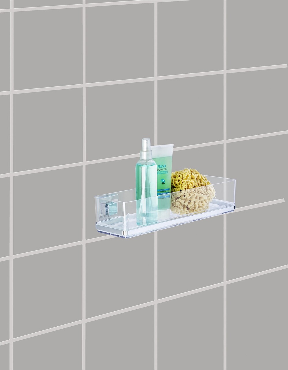 Polita pentru baie, Wenko, Maxi Quadro Vacuum-Loc®, 38.5 x 8.5 x 14.5 cm, inox/plastic - 2 | YEO