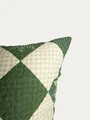 Lenjerie de pat King Size, Patchwork, Homla, 200x220 cm, 3 piese, bumbac, verde/bej