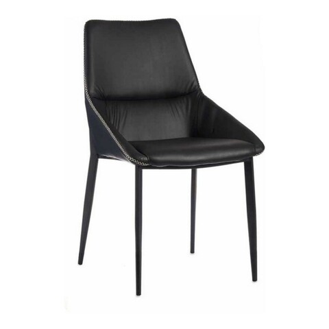 Scaun Classic, Gift Decor, 61 x 50 x 87 cm, otel/piele ecologica, negru Classic