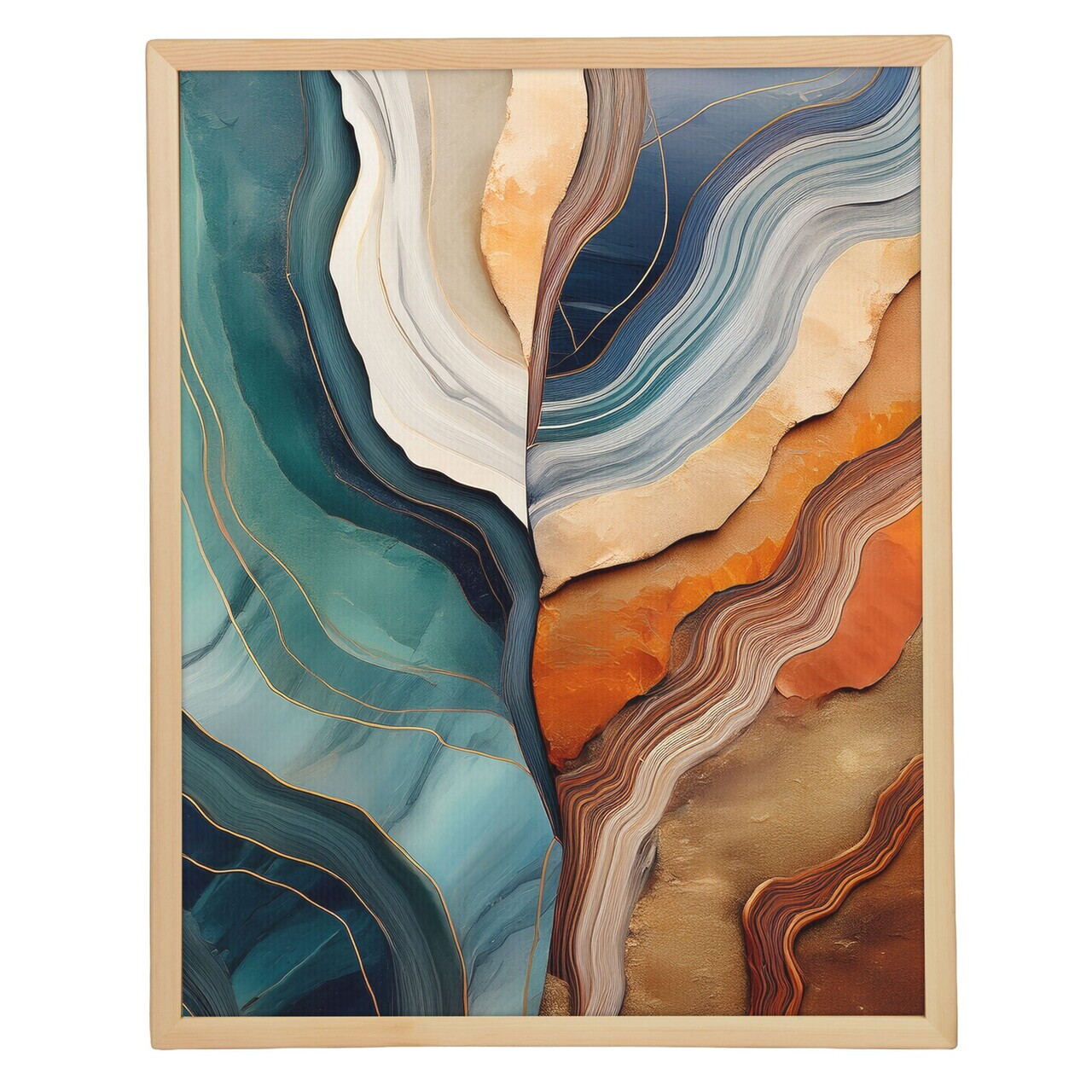 Tablou decorativ, Cc-D-Ah-1017 45 x 60, Canvas, Cadru: 100% LEMN (Grosime: 18 mm), Multicolor - view 2
