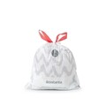 Set 20 saci de gunoi, Brabantia, PerfectFit, marimea B, 5 L, nailon, alb
