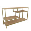 Comoda TV, Retricy, Robbins, 120x39x75 cm, PAL, Aur / Stejar