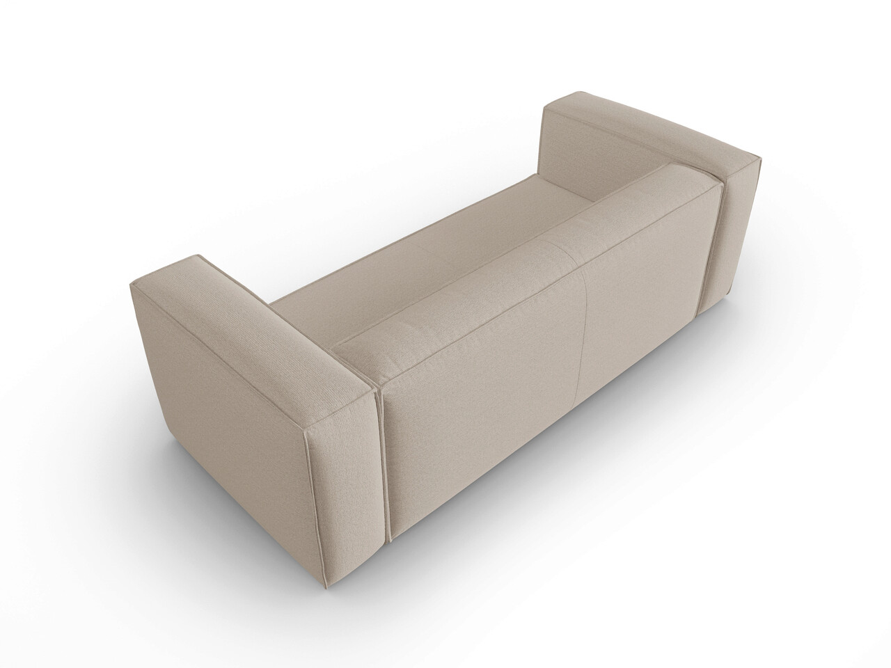 Canapea 3 locuri, Mackay, Cosmopolitan Design, 200x94x73 cm, catifea tricotata, bej - 2 | YEO