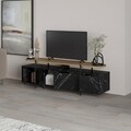 Comoda TV, Decortie, Hanley Hitit, 160 x 48 x 35.6 cm, pal melaminat, multicolor