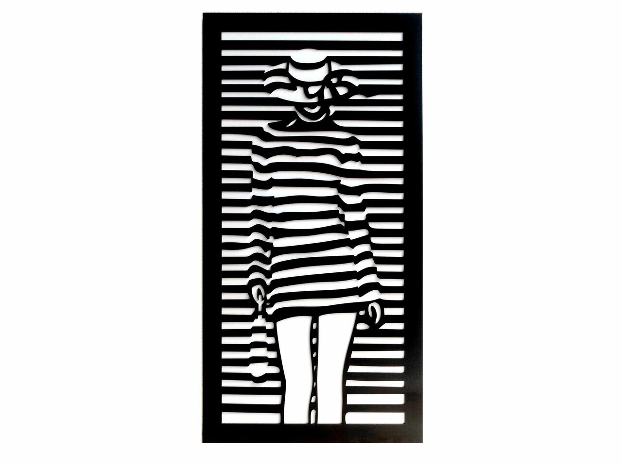 Tablou decorativ, Lina, Dimensiune: 35 x 68 cm, Alb/Negru — imaginea 2