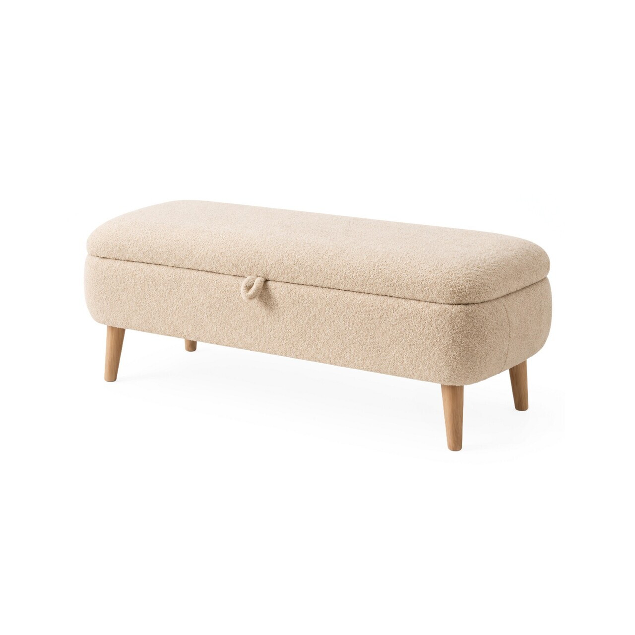 Banca, Hanah Home, Rena, 90x45x30 cm, Bej — imaginea 3