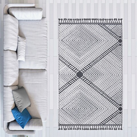 Covor De Hol, Las Monte 3005, 100×300 Cm, 60% Bumbac;40% Fibre Acrilice, Alb / Gri Covor De Hol, Las Monte 3005, 100×300 Cm, 60% Bumbac;40% Fibre Acrilice, Alb / Gri