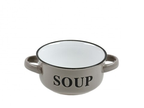 Bol soup, 490 ml, 18x13x6.5 cm, ceramica, maro