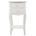 Noptiera cu 2 sertare Creaciones Meng, 38x31.3x71 cm, MDF, alb/crem