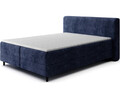 Pat continental tapitat cu lada depozitare, 140x200 cm, ELTAP, Cortiko, lemn/poliester, albastru