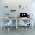 Birou Industrial, Vasagle, 120 x 60 x 76 cm, PAL/fier, natural/alb