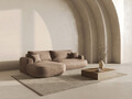 Coltar extensibil stanga 5 locuri, modular, cu lada depozitare, Ella, Micadoni Home, 271x174x94 cm, catifea, bej inchis