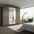 Dulap pentru haine, Cordelia, FRN-9022, Lemn / Negru / Pin Atlantic
