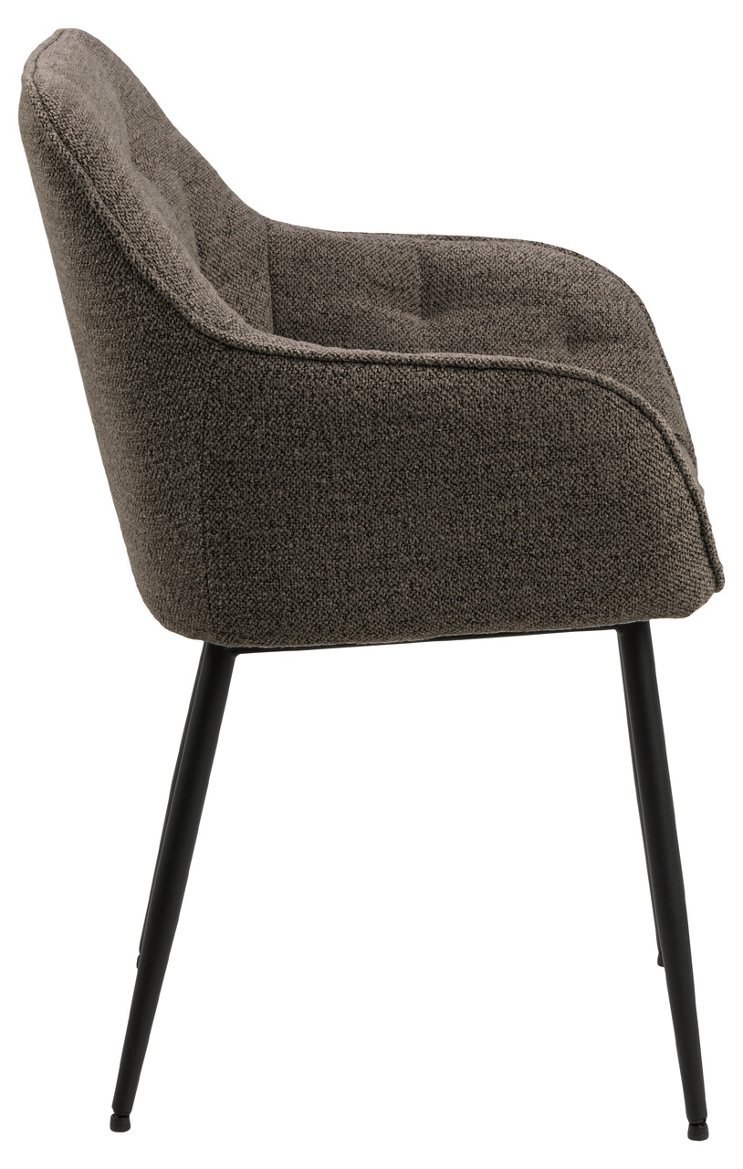 Scaun Brooke, Actona, 58x55x83 cm, tesatura Boucle/otel, grej - view 7
