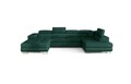 Coltar extensibil dreapta 6 locuri ELTAP, Rod-42, Rodrigo, 345x202x90 cm, lemn/poliester, verde inchis