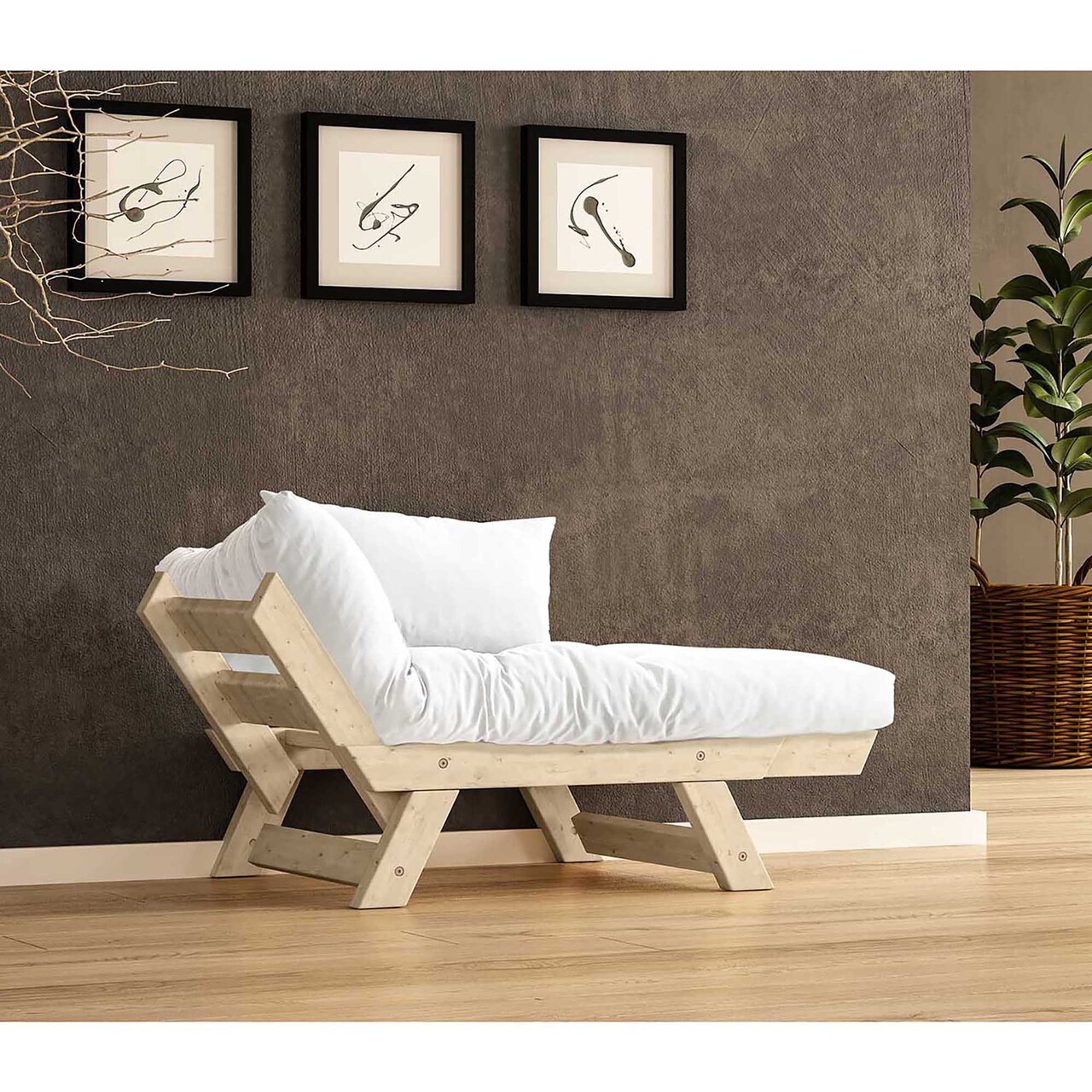Fotoliu de gradina, Hanah Home, CPT8141-140, Natural/Alb - view 2