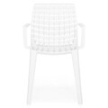 Scaun suprapozabil cu brate, Grig, L.52 l.50 H.80, plastic, alb