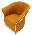 Fotoliu rotativ Senape Siena Swivel, Mauro Ferretti, 83.5x66x80 cm, fier/poliester, galben mustar