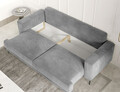 Canapea extensibila 4 locuri ELTAP, SO-DAL-06SO, Dalia, 248x84x95 cm, lemn/poliester, gri