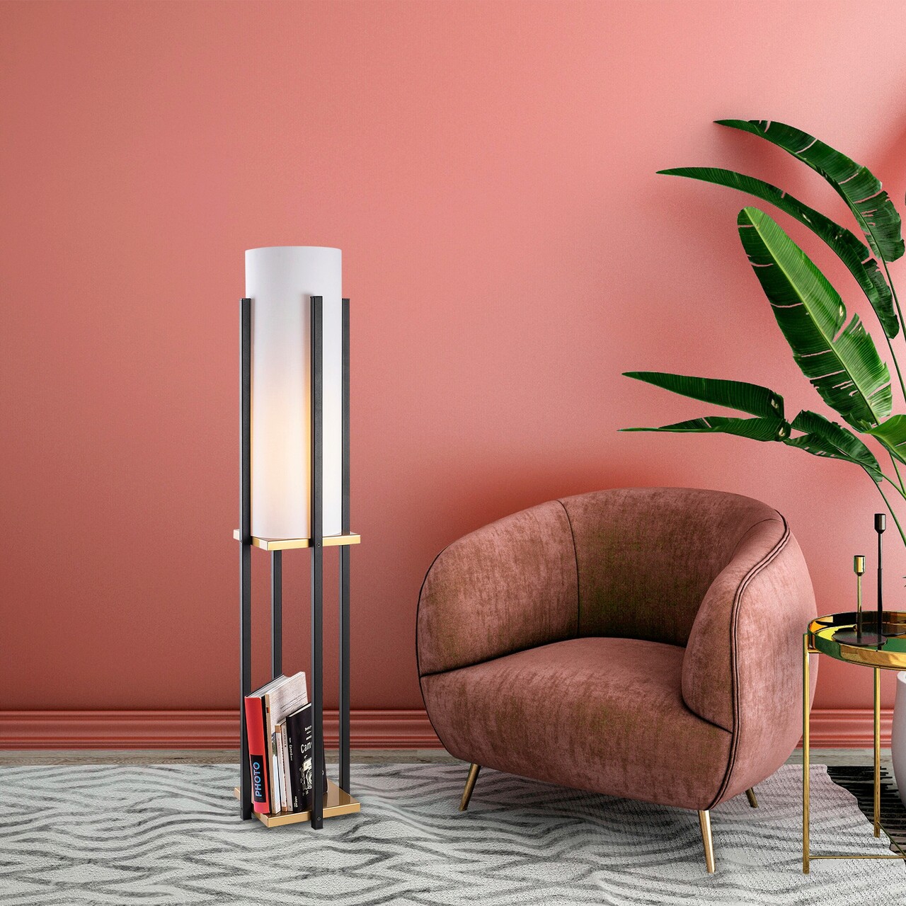 Lampadar, Lampana, 211LMP1115, Metal, Negru