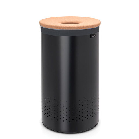 Cos de rufe, Brabantia, Black Cork, 60 L, 38x38x63.5 cm, otel/pluta, negru