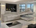 Coltar extensibil dreapta 4 locuri ELTAP, RT-18TOU, Eridano, 275x202x88 cm, lemn/poliester, bej inchis