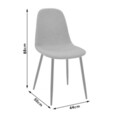 Scaun Bella, Pakoworld, 44x50x88 cm, metal/textil, gri inchis