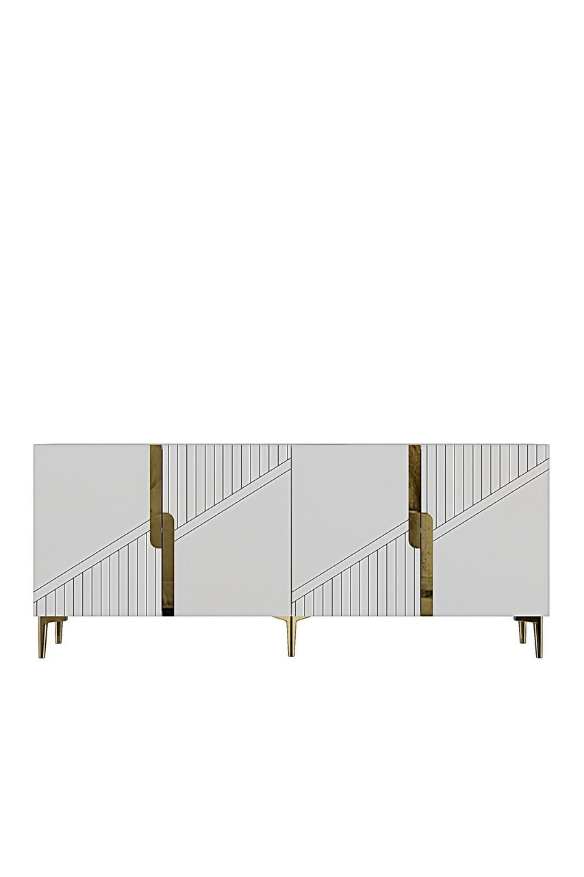 Consola, Hanah Home, Evva 150, 125x75x32 cm, Alb/Auriu — imaginea 7